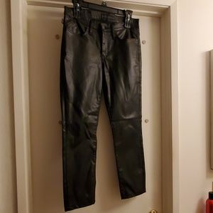 Faux leather pants